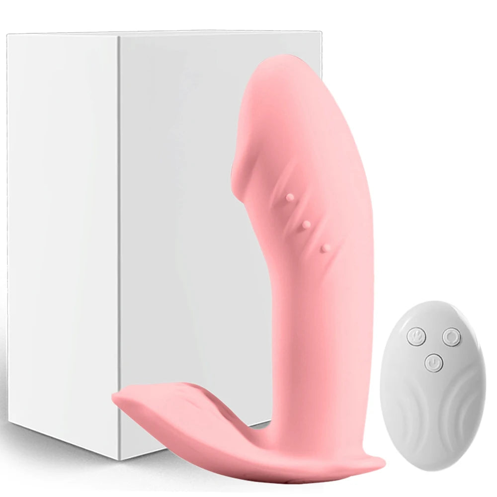 Wearable Dildo Vibrator Panties Wireless Remote Control Vibrator Clitoris Stimulator Orgasm Masturbator. (Consolador vibrador portátil con control remoto inalámbrico, estimulador de clítoris, masturbador para orgasmos).