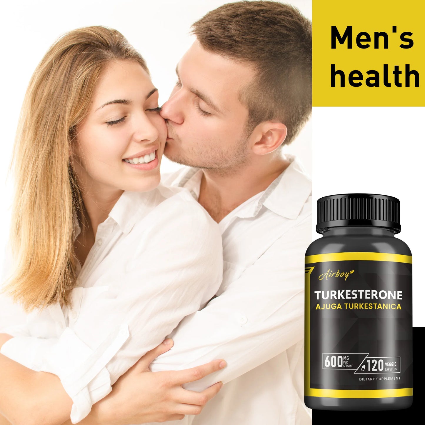 Turkesterone Supplement - Improves Male Performance, Endurance, Motivation, Focus & Muscle Mass. (Suplemento de turkesterona: mejora el rendimiento masculino, la resistencia, la motivación, la concentración y la masa muscular).