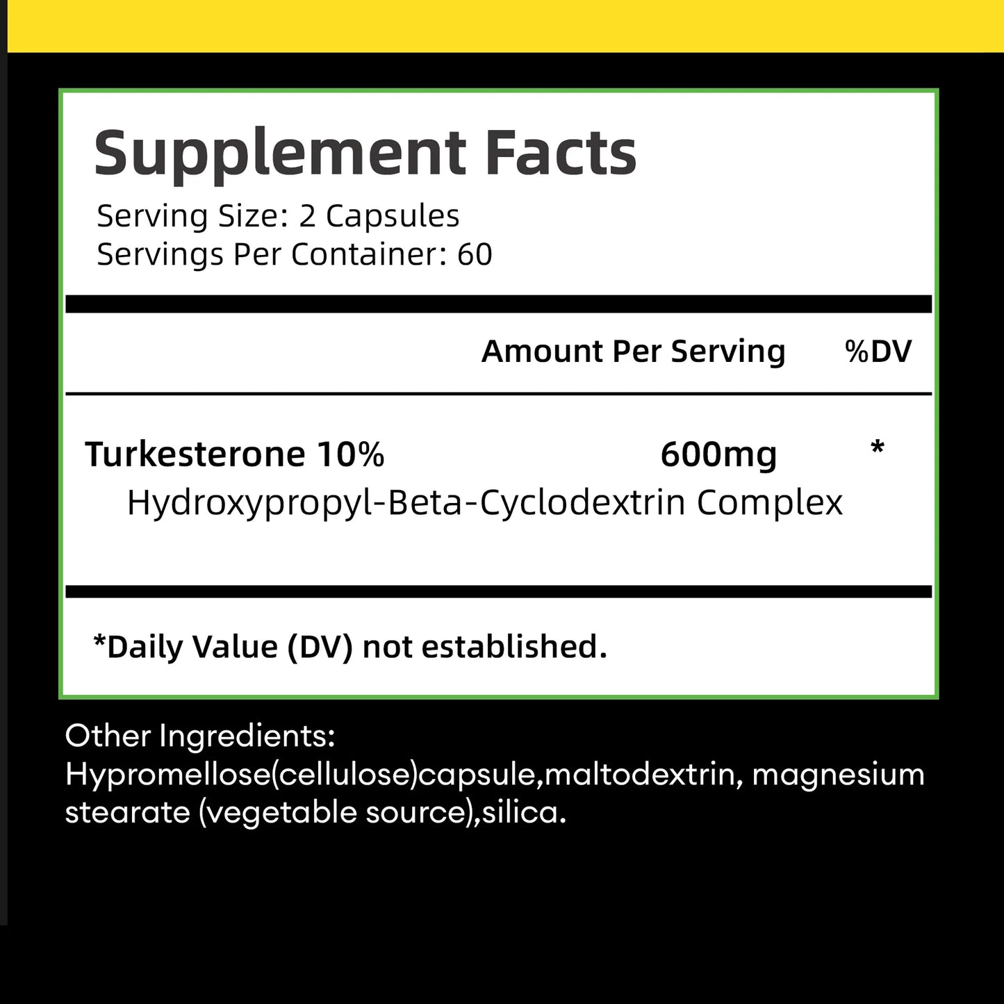 Turkesterone Supplement - Improves Male Performance, Endurance, Motivation, Focus & Muscle Mass. (Suplemento de turkesterona: mejora el rendimiento masculino, la resistencia, la motivación, la concentración y la masa muscular).
