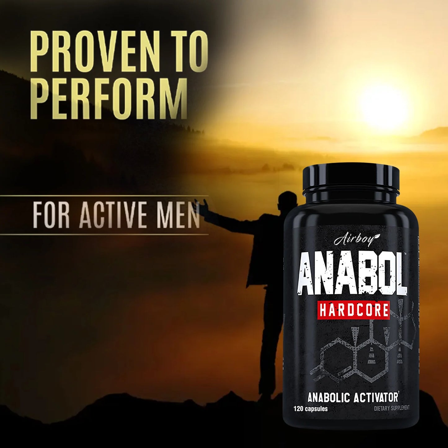ANABOLIC - Men's Health Support Supplements - 120 Capsules (ANABOLIC - Suplementos para la salud masculina - 120 cápsulas)