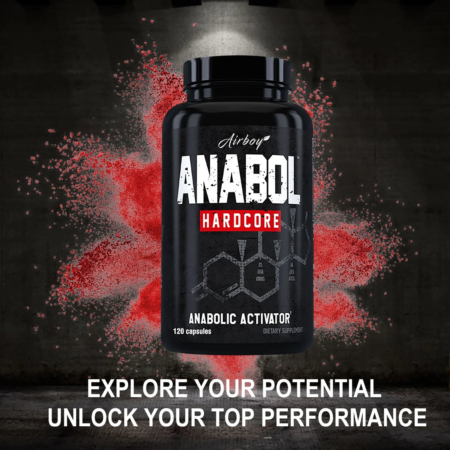 ANABOLIC - Men's Health Support Supplements - 120 Capsules (ANABOLIC - Suplementos para la salud masculina - 120 cápsulas)