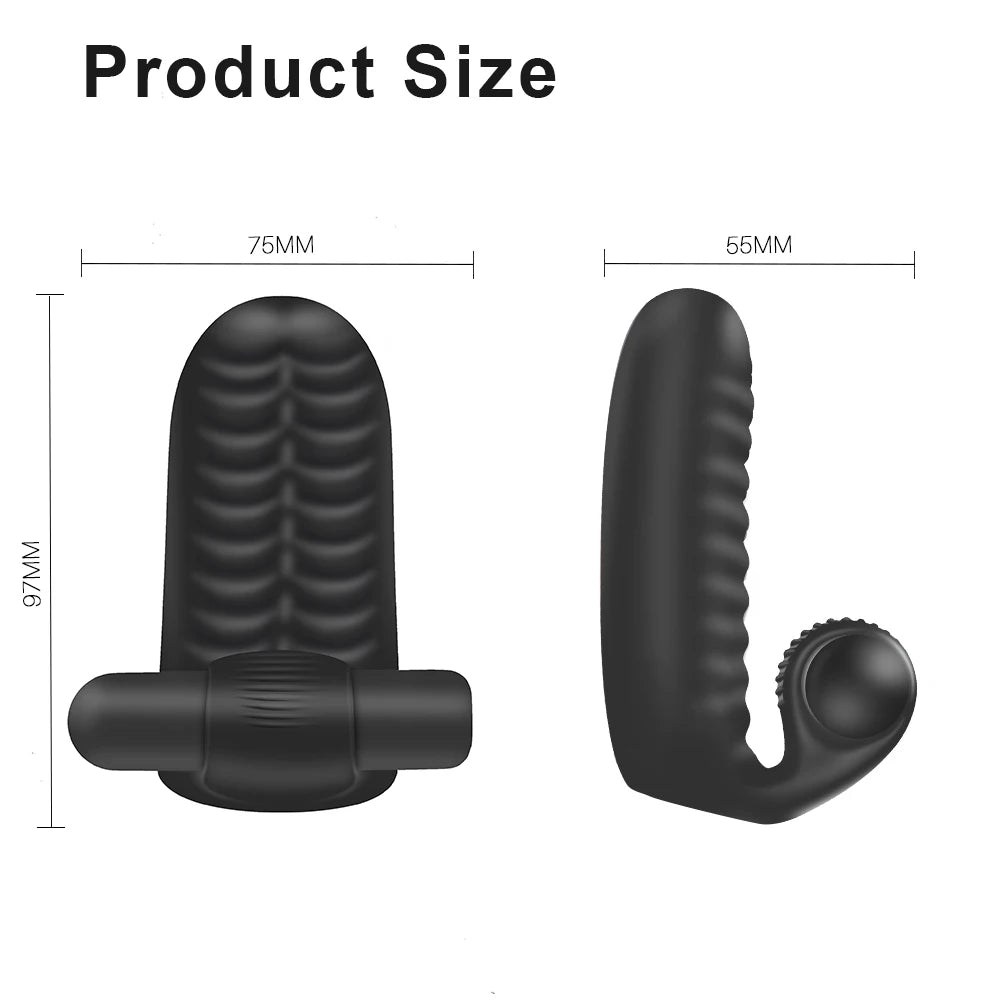 Female Finger Sleeve Vibrator for G Spot Massage and Clit Stimulation.  (Vibrador femenino con funda de dedos para masaje del punto G y estimulación del clítoris)