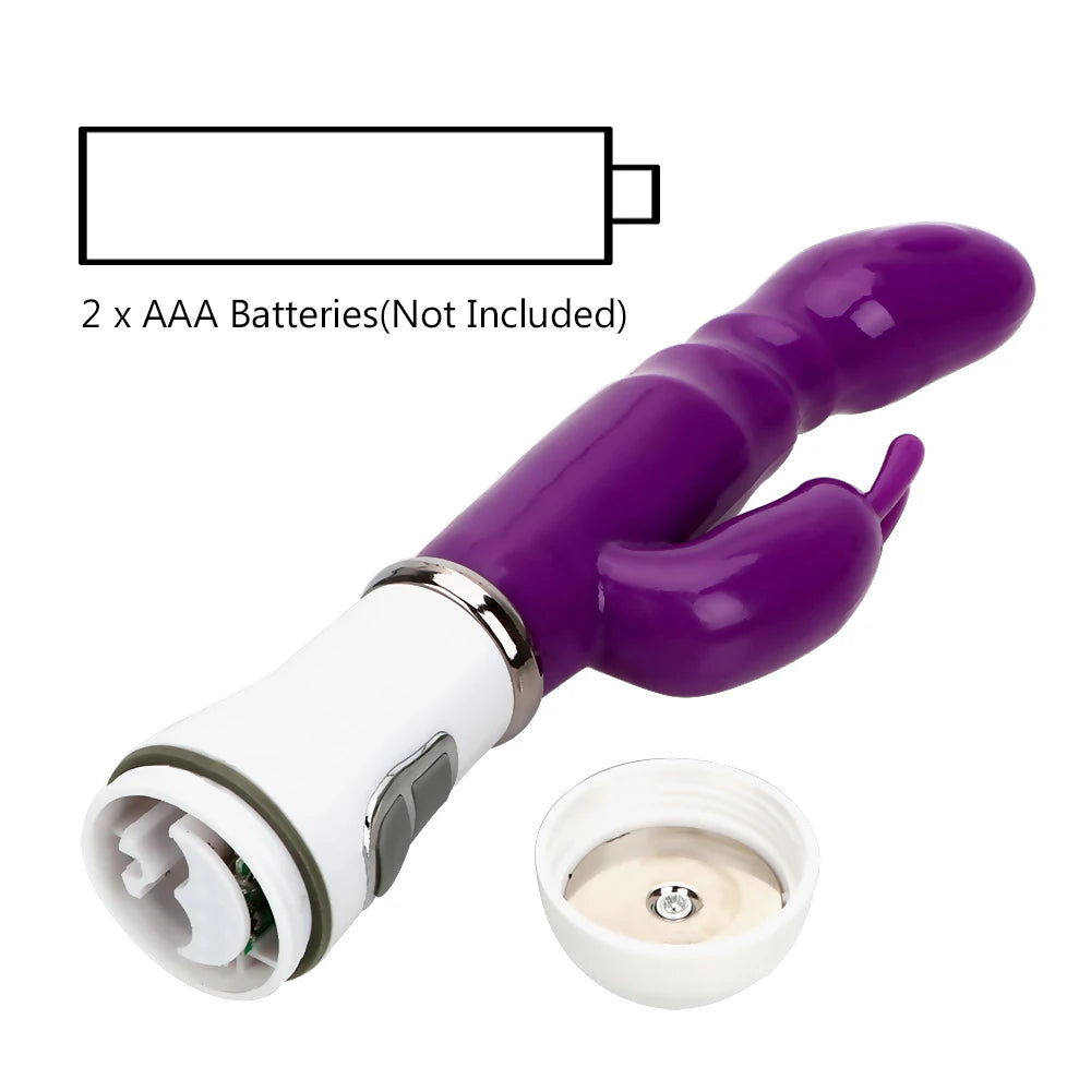 Female Rabbit Vibrator, Masturbator, and G-spot Massager ( Vibrador tipo conejo, masturbador y masajeador del punto G para mujer)
