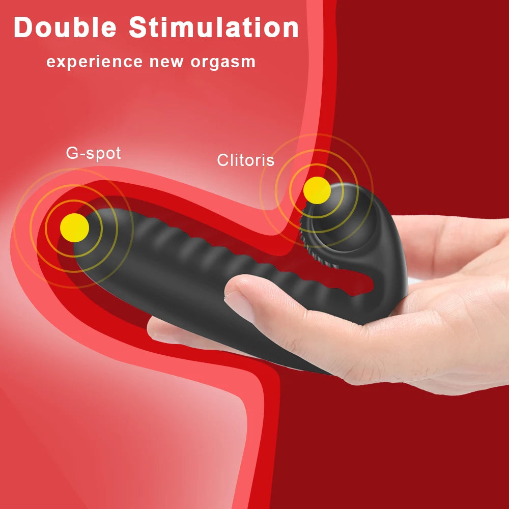Female Finger Sleeve Vibrator for G Spot Massage and Clit Stimulation.  (Vibrador femenino con funda de dedos para masaje del punto G y estimulación del clítoris)