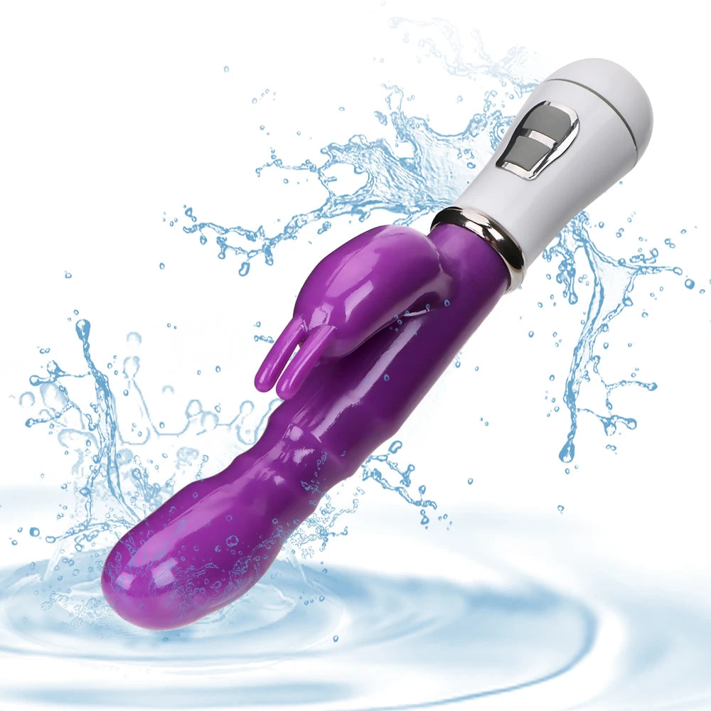 Female Rabbit Vibrator, Masturbator, and G-spot Massager ( Vibrador tipo conejo, masturbador y masajeador del punto G para mujer)