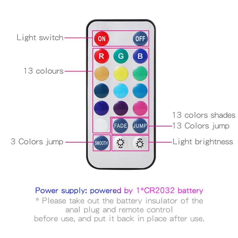 Led Butt Plug Metal Anal Plug with Led Light. (Tapón anal de metal con luz LED)