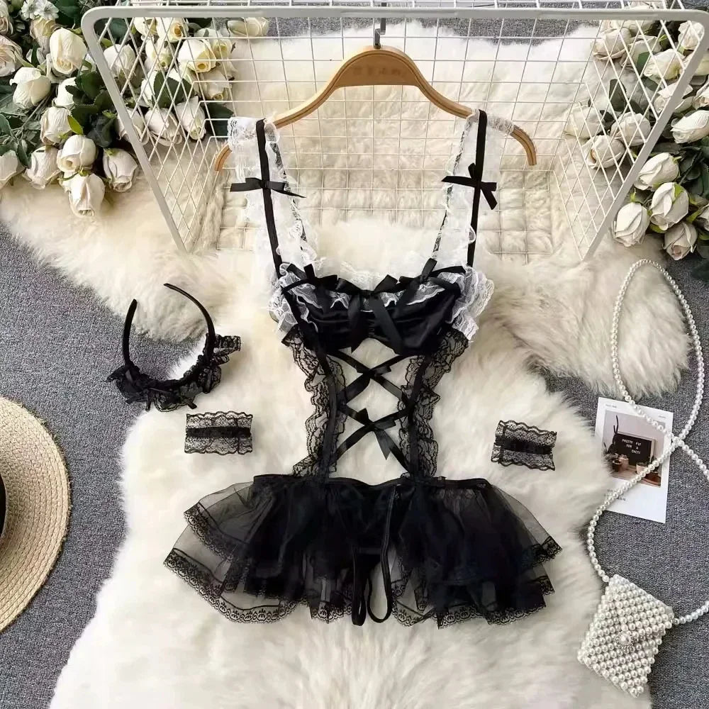 Tornova Sexy Uniform Lingerie Set Women's Underwear Sexy Lingerie Outfit. (Conjunto de lencería sexy Tornova, ropa interior femenina, lencería sexy, conjunto de sujetador, lencería, juego exótico, uniforme, ropa interior).