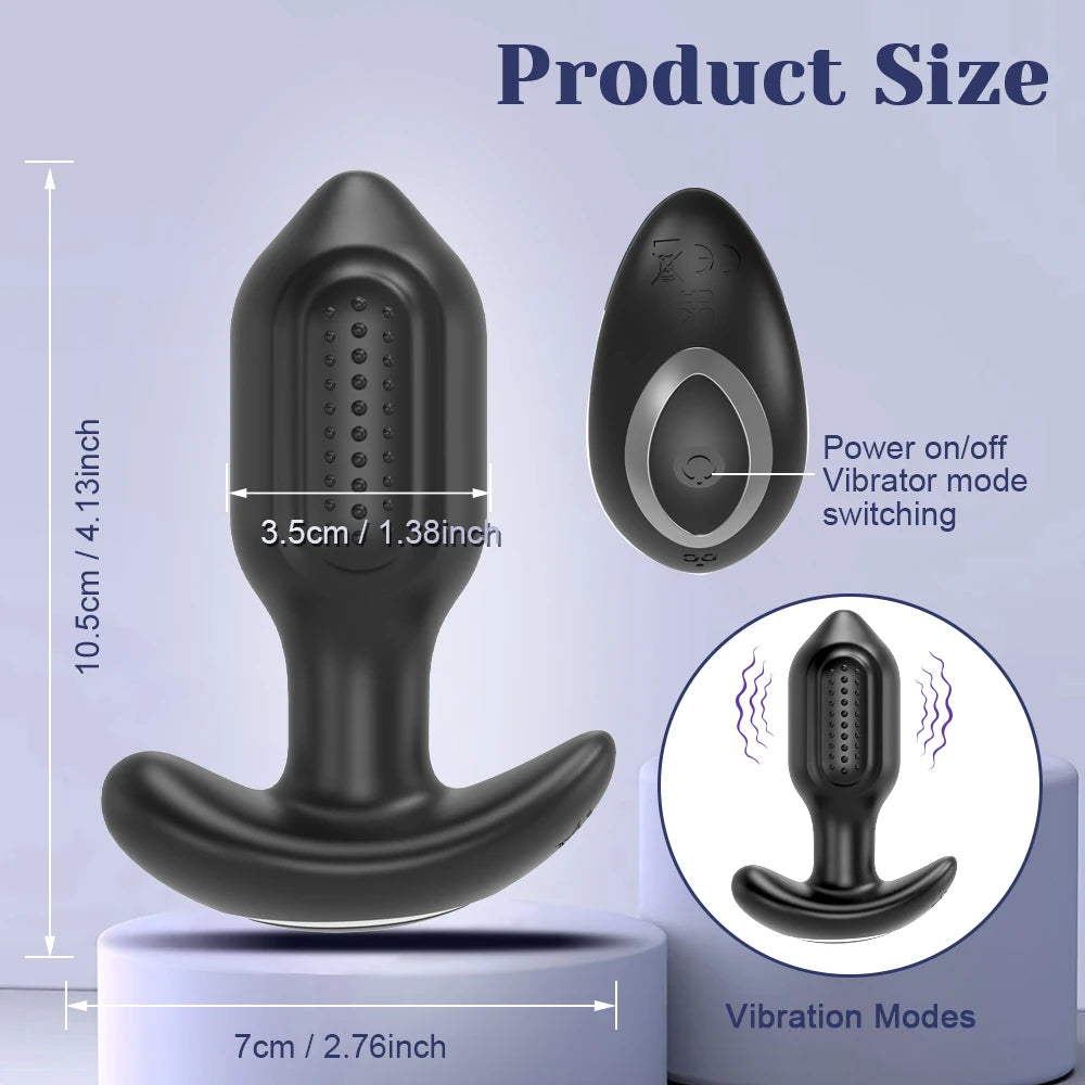 Vibrating Anal Plug and Male Prostate Massager. Includes iPhone / Android App ( Vibrador anal y masajeador de próstata masculino. Incluye app para iPhone/Android)