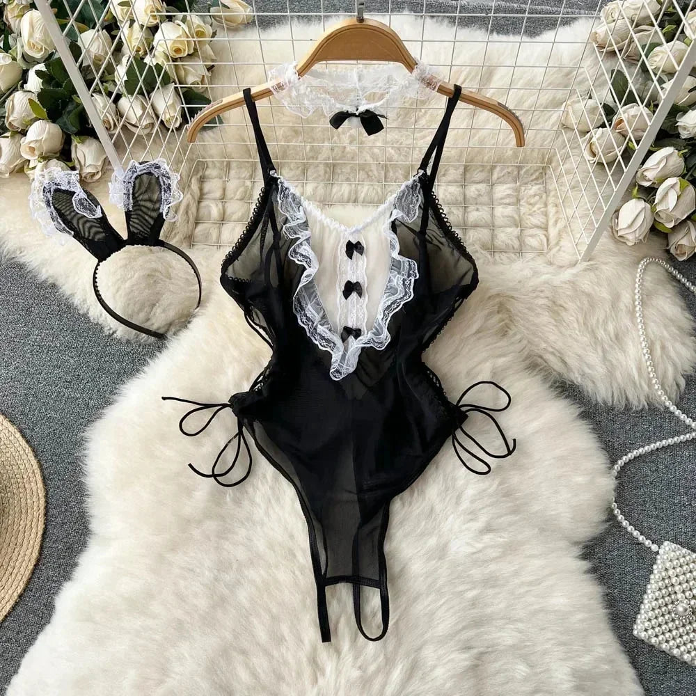 Tornova Sexy Uniform Lingerie Set Women's Underwear Sexy Lingerie Outfit. (Conjunto de lencería sexy Tornova, ropa interior femenina, lencería sexy, conjunto de sujetador, lencería, juego exótico, uniforme, ropa interior).