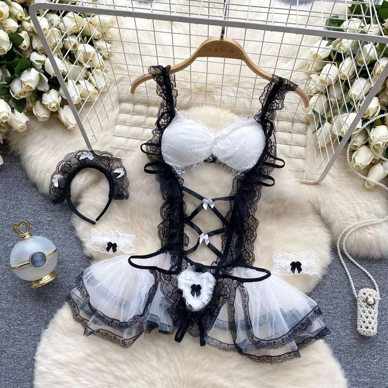 Tornova Sexy Uniform Lingerie Set Women's Underwear Sexy Lingerie Outfit. (Conjunto de lencería sexy Tornova, ropa interior femenina, lencería sexy, conjunto de sujetador, lencería, juego exótico, uniforme, ropa interior).