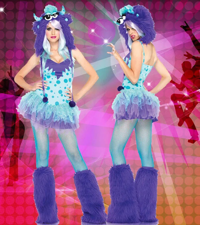 Woman Sexy Animals Costume Bunny White Leopard Fox for Halloween. (Disfraz de conejita, leopardo y zorro blanco sexy de mujer para Halloween)