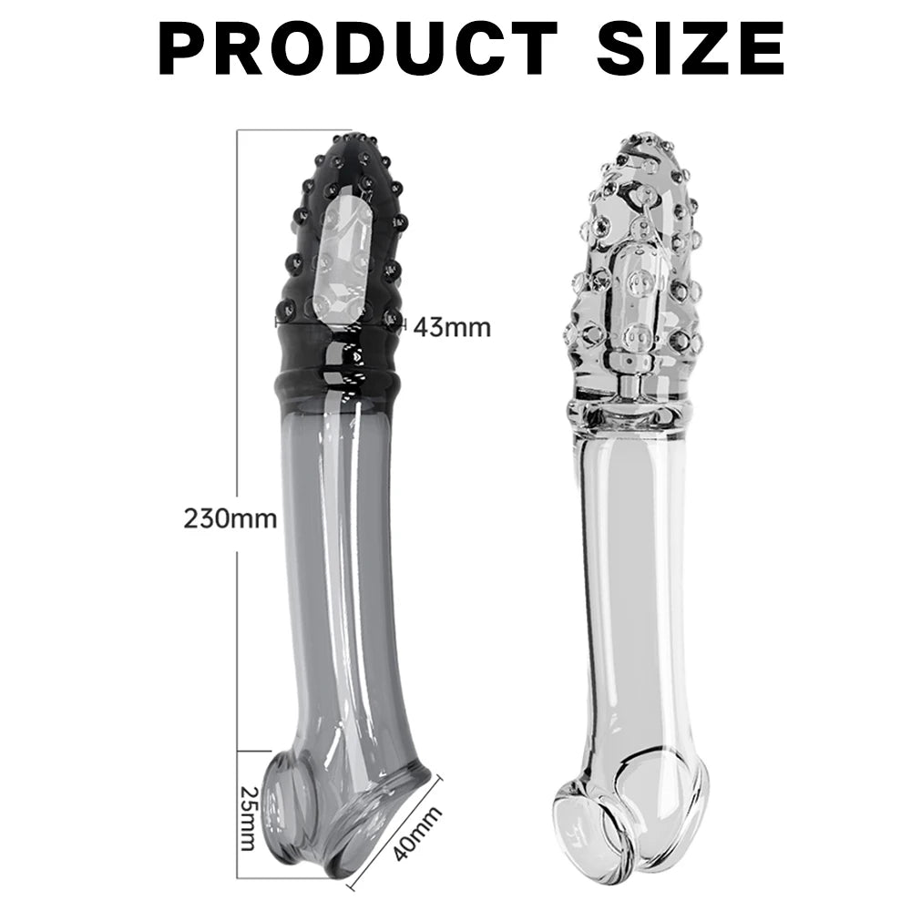 Condón reutilizable, funda de extensión para pene, retardante de eyaculación, funda para pene, extensor de pene, vibrador