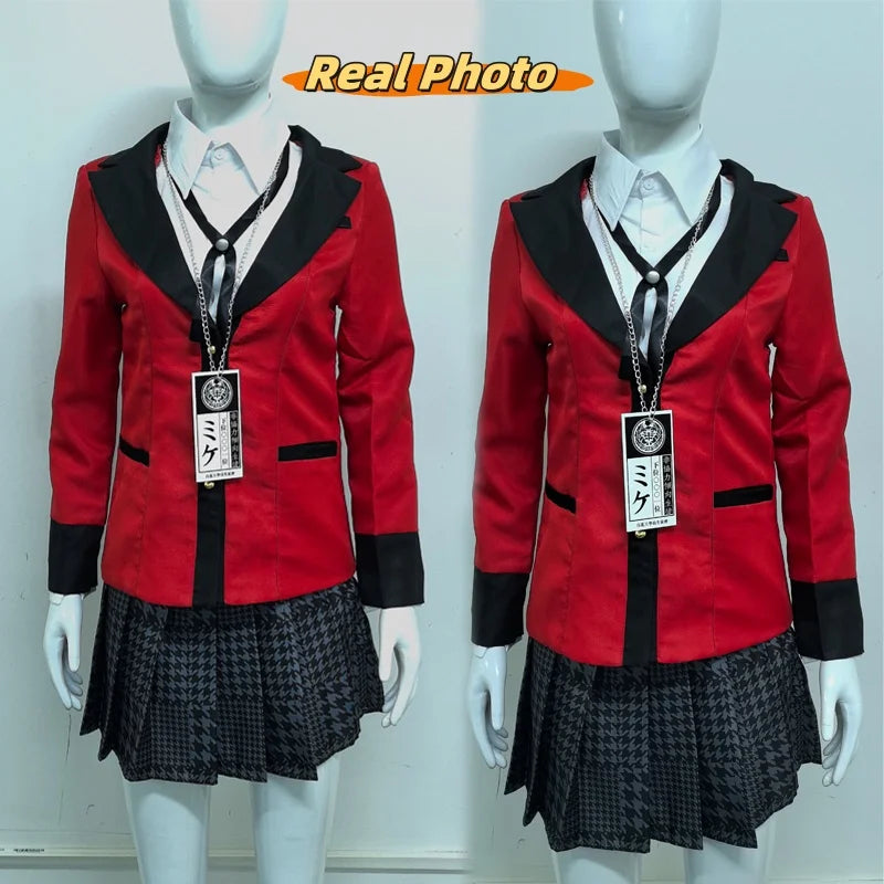 Anime Kakegurui Jabami Yumeko Costume Halloween. Japanese School Girls JK Uniform Halloween. (Disfraz de Jabami Yumeko de Anime Kakegurui para Halloween. Uniforme escolar japonés .)