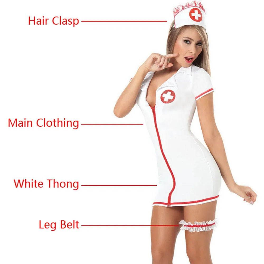Nurse Cosplay Uniform Costume Women Sexy lingerie Doctor Role Play Outfits Suit many styles one size fit all. (Disfraz de enfermera para mujer, lencería sexy, traje de doctor para juego de rol, varios estilos, talla única.)