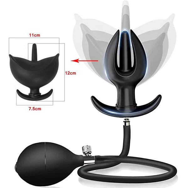BDSM Inflatable Anal Plug, Dilator and Extender, G- Spot Stimulator and Prostate Massager. (Juguete anal inflable para BDSM, dilatador y extensor, estimulador del punto G, y masajeador de próstata).