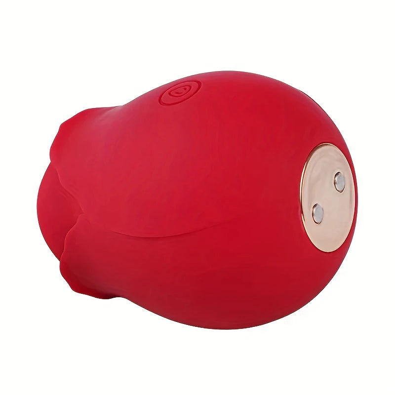 Rose Shape Vagina Sucking Vibrator. Intimate Good Nipple Sucker. Oral Licking Clitoris Stimulation. (Vibrador succionador vaginal con forma de rosa. Succionador de pezones íntimo. Estimulación del clítoris con lamido oral).