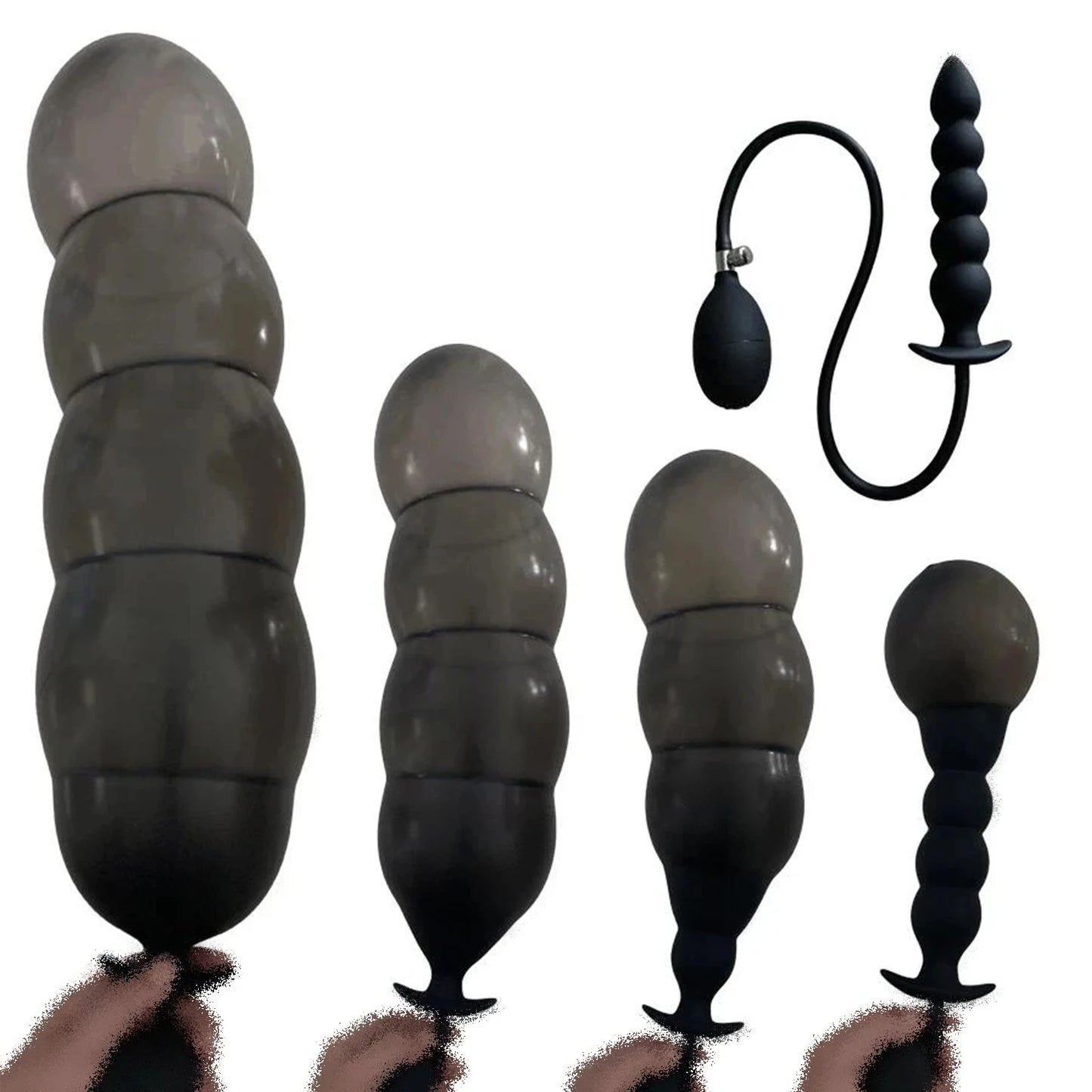 BDSM Inflatable Anal Plug, Dilator and Extender, G- Spot Stimulator and Prostate Massager. (Juguete anal inflable para BDSM, dilatador y extensor, estimulador del punto G, y masajeador de próstata).