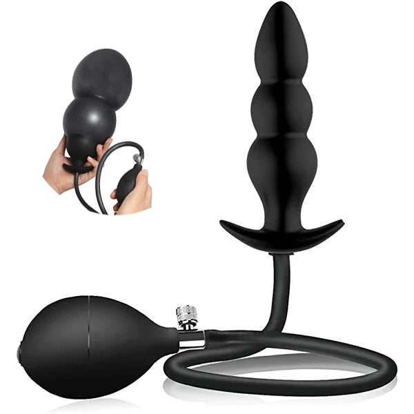 BDSM Inflatable Anal Plug, Dilator and Extender, G- Spot Stimulator and Prostate Massager. (Juguete anal inflable para BDSM, dilatador y extensor, estimulador del punto G, y masajeador de próstata).