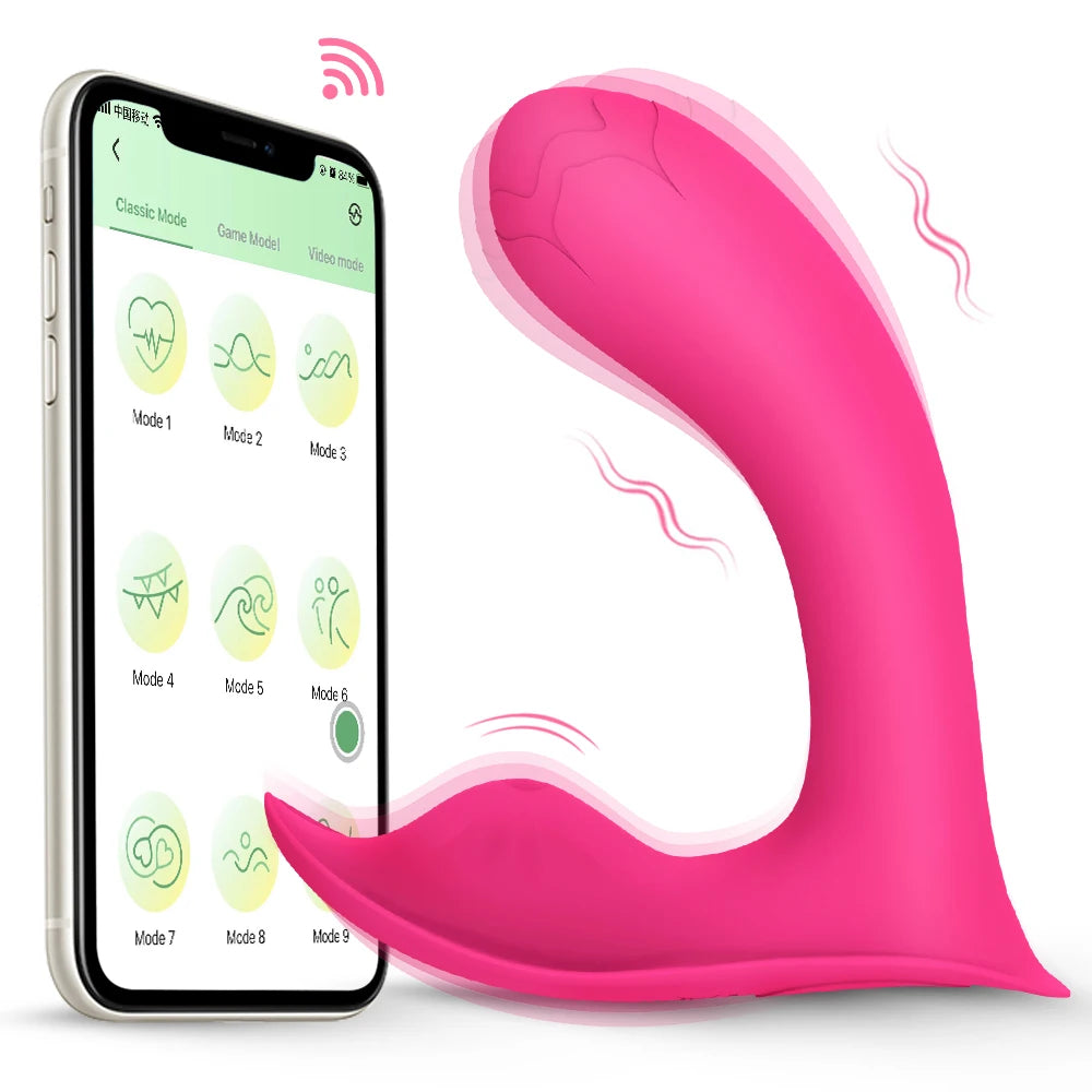 Bluetooth Wearable Vibrator G Spot Clitoral Vaginal Massage Masturbator. (Vibrador portátil Bluetooth, masturbador masajeador vaginal, de clítoris,  y punto G).