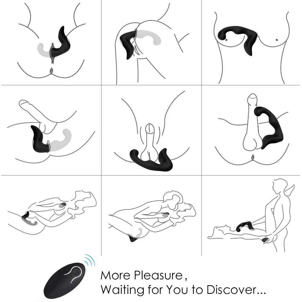 Unisex Vibrator for Men and Women with Remote Control (Vibrador unisex para hombre y mujer con control remoto)