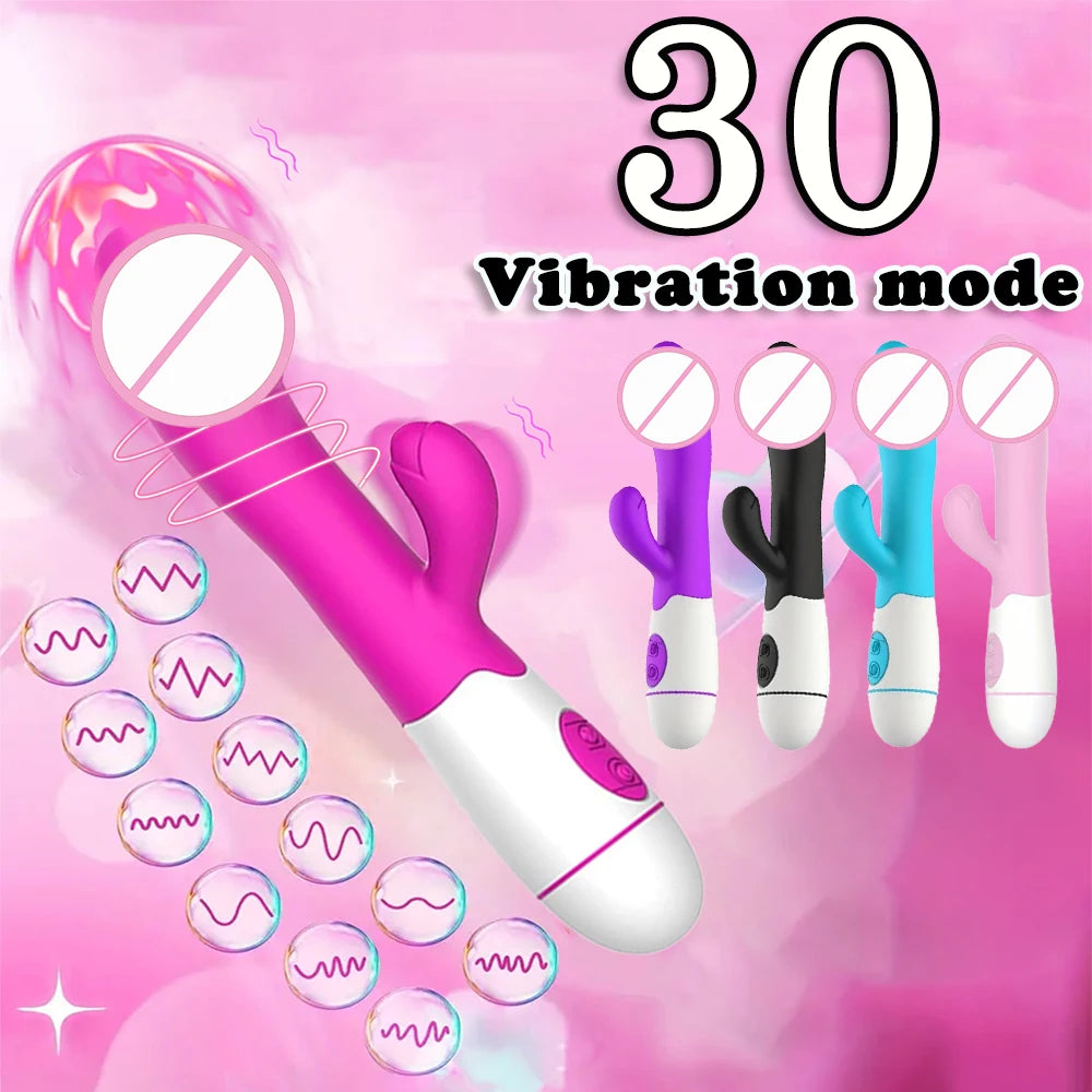 30 Speed G-spot Vibrator, Vaginal/Clitoral Massager, Batteries not included. (Vibrador de punto G de 30 velocidades, masajeador vaginal/clítoris, pilas no incluidas).