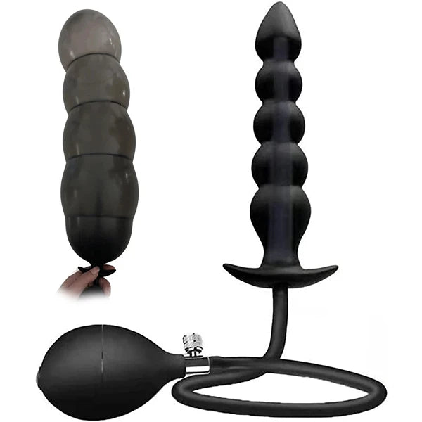 BDSM Inflatable Anal Plug, Dilator and Extender, G- Spot Stimulator and Prostate Massager. (Juguete anal inflable para BDSM, dilatador y extensor, estimulador del punto G, y masajeador de próstata).