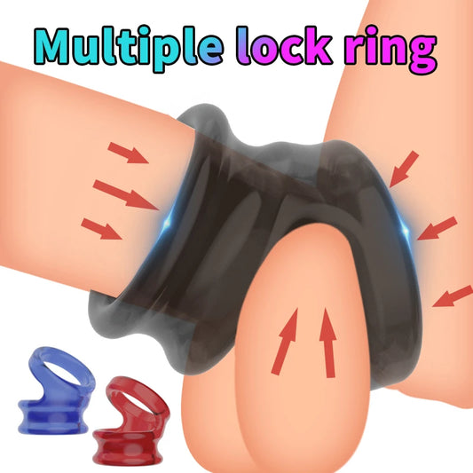 Reusable Penis Ring for Delay Ejaculation and Stronger Erection. (Anillo de pene reutilizable para retrasar la eyaculación y lograr una erección más fuerte).