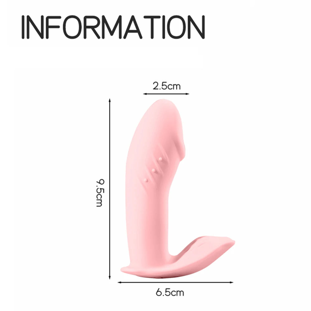 Wearable Dildo Vibrator Panties Wireless Remote Control Vibrator Clitoris Stimulator Orgasm Masturbator. (Consolador vibrador portátil con control remoto inalámbrico, estimulador de clítoris, masturbador para orgasmos).