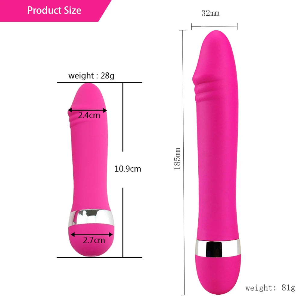 Big/ Small Realist Dildo Vibrator Massager and G-spot Clitoris Stimulator. (Consolador masajeador vibrador realista grande/pequeño y estimulador de clítoris y punto G).