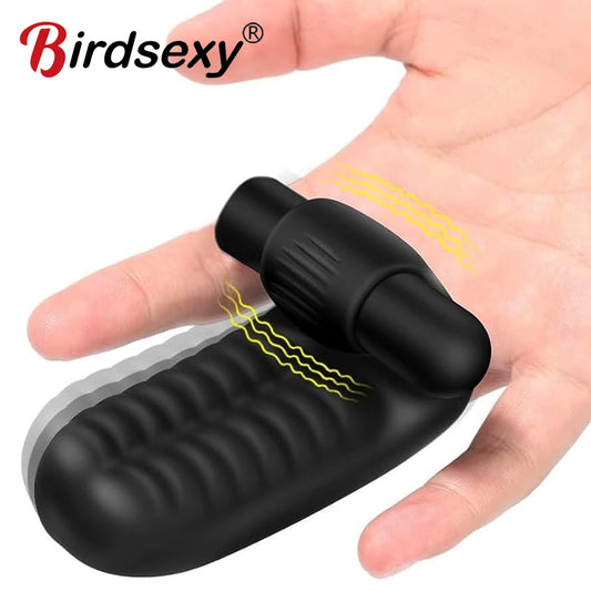 Female Finger Sleeve Vibrator for G Spot Massage and Clit Stimulation.  (Vibrador femenino con funda de dedos para masaje del punto G y estimulación del clítoris)