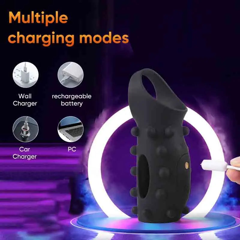 Vibrating Penis Sleeve, Cock Ring, G Spot Stimulate, Delay Ejaculation.(Funda vibratoria y anillo para el pene, estimulación del punto G, retraso de la eyaculación).