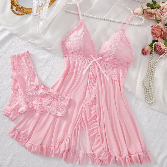Sexy Lace Lingerie Set for Women, Erotic Bra Nightdress. (Conjunto de lencería de encaje sexy para mujer, camisón con sujetador erótico).