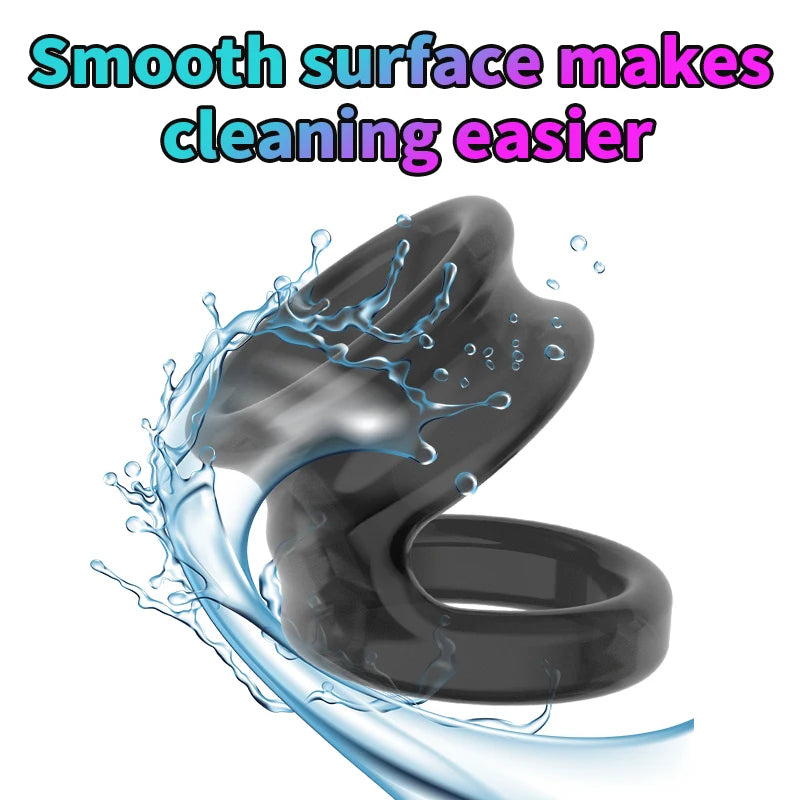 Reusable Penis Ring for Delay Ejaculation and Stronger Erection. (Anillo de pene reutilizable para retrasar la eyaculación y lograr una erección más fuerte).